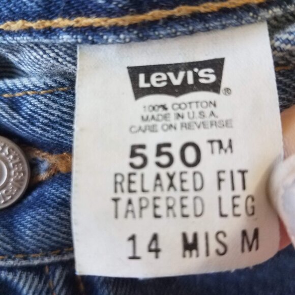 Levi's 550 Jeans Women's 14 MIS M Medium Red Tab Relaxed Fit Tapered Made in USA - Picture 12 of 14
